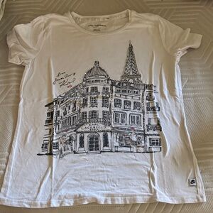 Karl Lagerfeld White Parisian Sketch Tee